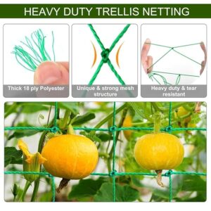 71qO6XJYQeL. SX679 ecofynd Garden Trellis Netting for Climbing Plants Outdoor, 6x3 ft Plant Creeper Net for Cucumber, Tomato, Supporting Net with 4x4 Inch Mesh
