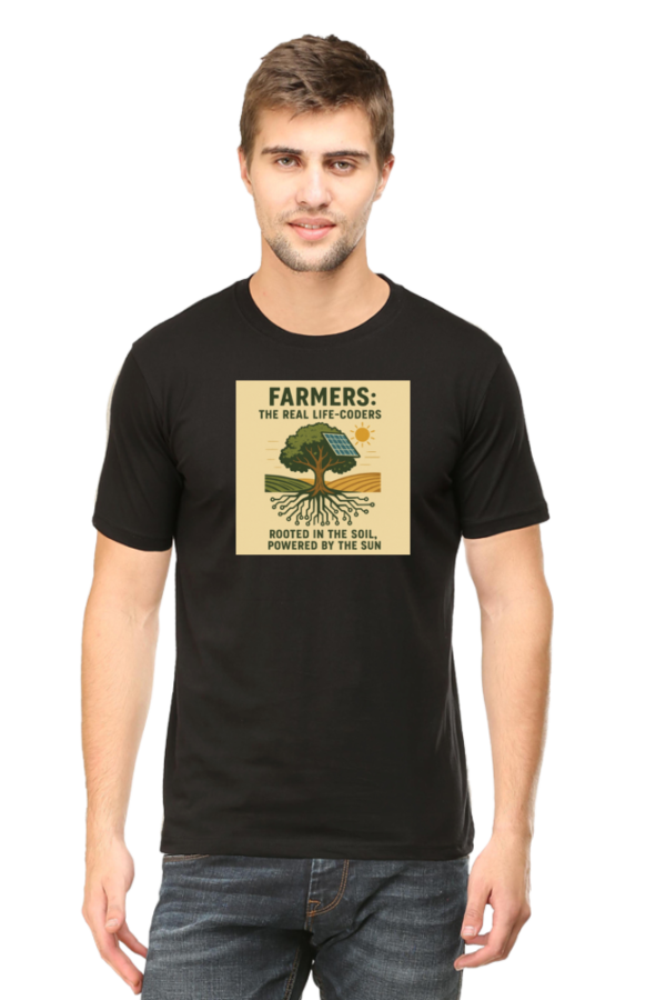 791745395316 Farmers: The Real Live Coders T-Shirt