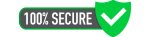 100 Secure grunge vector icon. Badge or button for commerce website. Vector stock illustration.